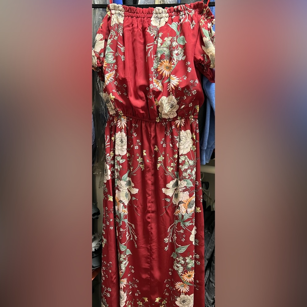 New with tags maxi off shoulder dress